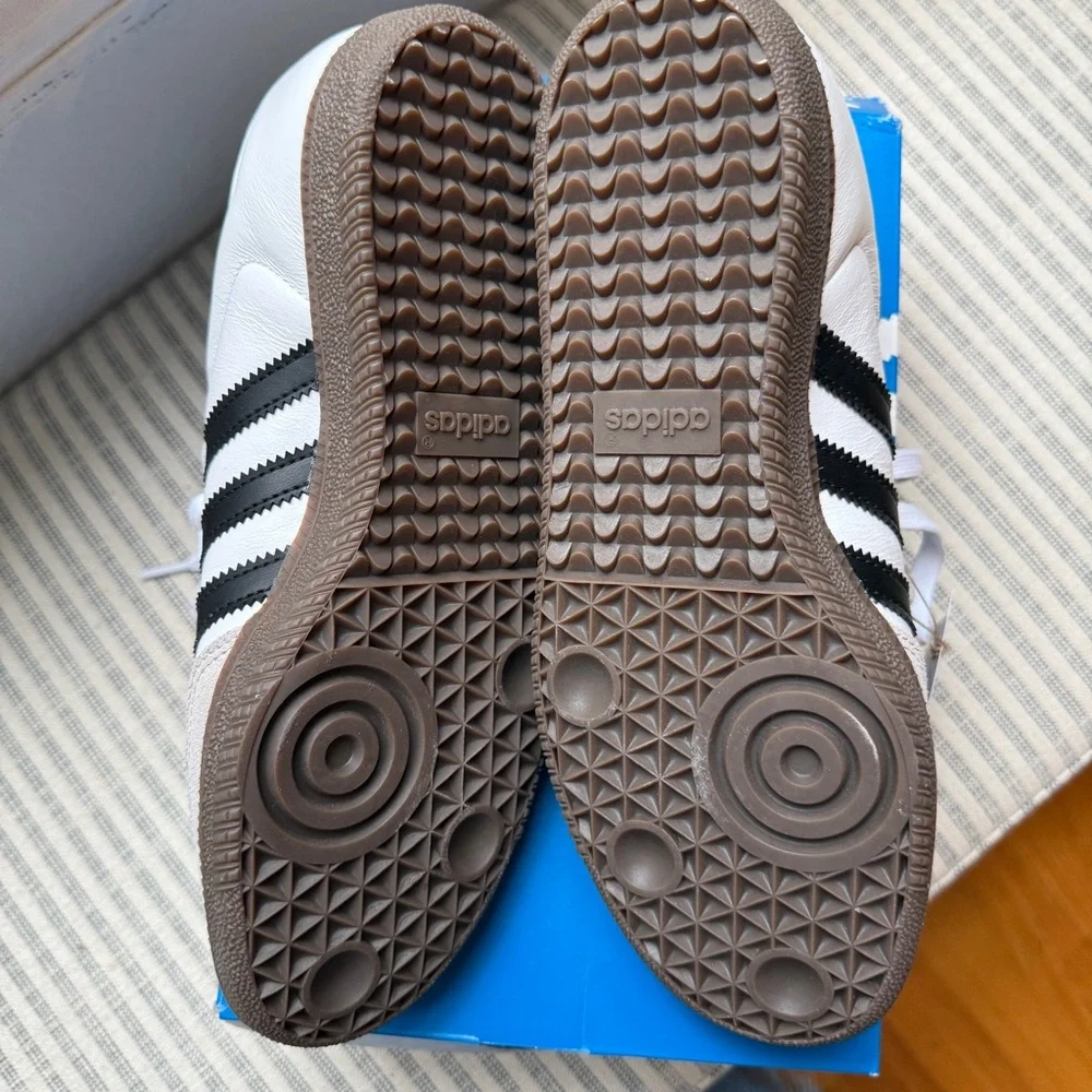 NEW Adidas W-Samba OG White and Black Trainers - Size 7.5M - Picture 6 of 8